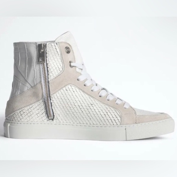 Zadig & Voltaire Sneakers 40 (9) High Flash High Top Keith Snake Suede - Picture 1 of 7